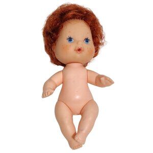Strawberry Shortcake Mini Baby Doll 80s Vintage Drink and Wets Posable 5 inch